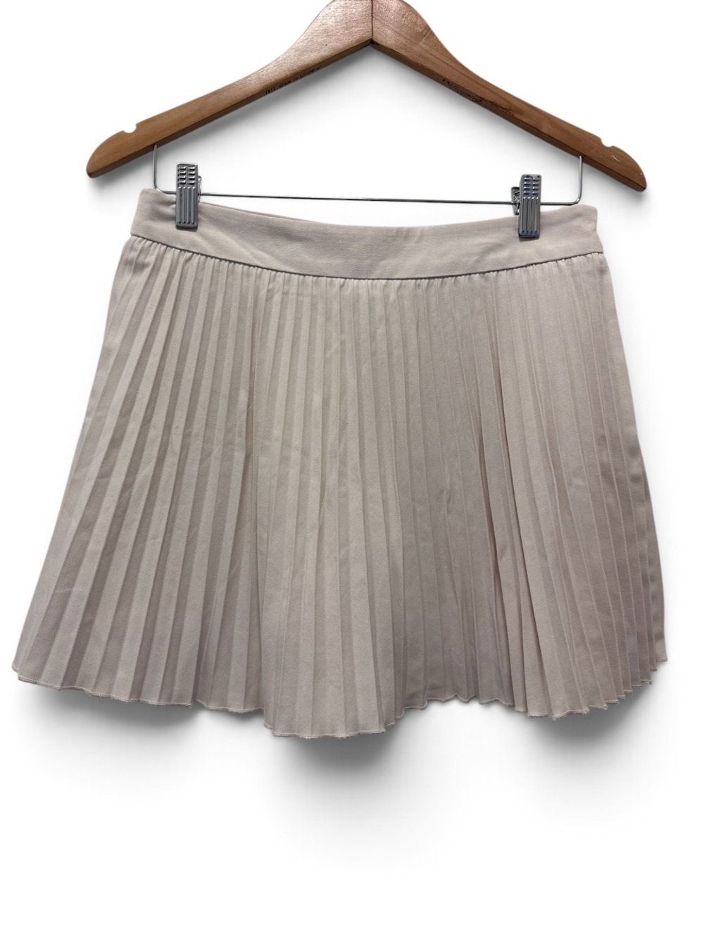 Zara Pleated Circle Skater Skirt in Light Taupe - Picture 2 of 9
